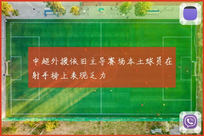 中超外援依旧主导赛场本土球员在射手榜上表现乏力